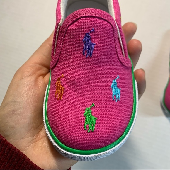 POLO Ralph Lauren fuchsia toddler shoes NIB - Picture 7 of 11